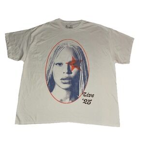 Beyonce YAYA Tee XL White Cowboy Carter Tour 2025 Merch Oversized NEW *hole